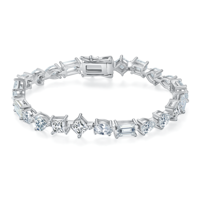 Mixed Fancy Cut Moissanite Tennis Bracelet in S925 Silver (0.5ct/stone)
